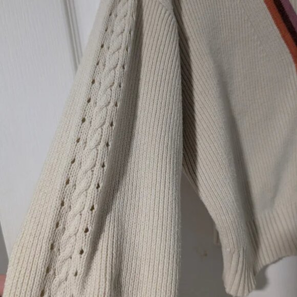 Marine Layer | Robin Crop Cardigan in Ivory with Tipping - Picture 6 of 14